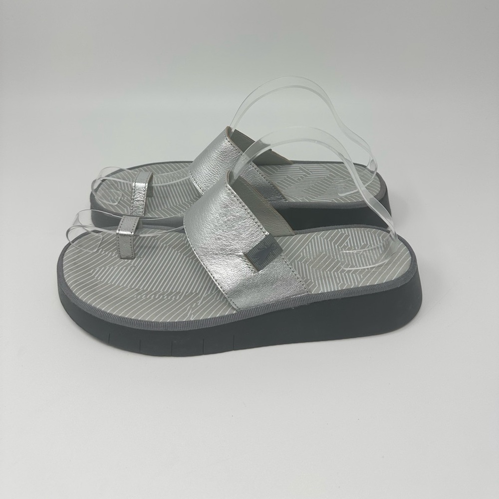 Fly London chev Sandals in Silver Women's EU40/US 9-9.5 - Picture 2 of 15
